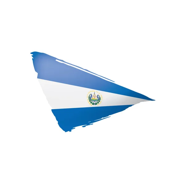 Drapeau Salvador, illustration vectorielle sur fond blanc. — Image vectorielle