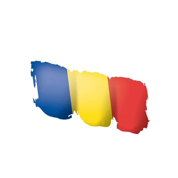 Romania flag, vector illustration on a white background. — Stock Vector