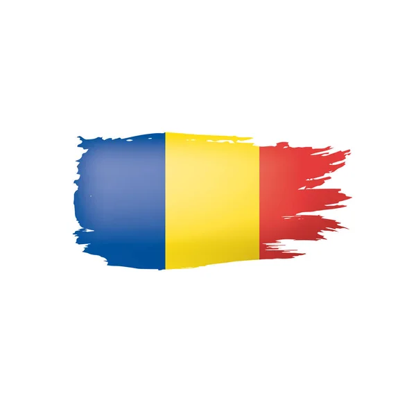 Romania flag, vector illustration on a white background. — Stock Vector