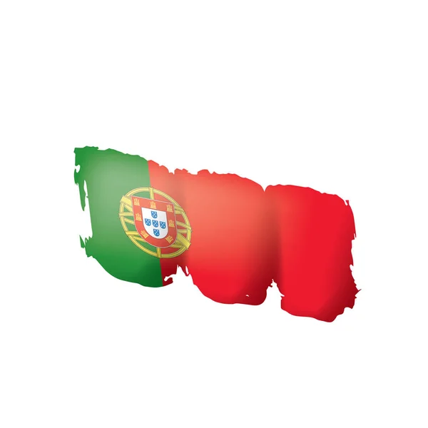 Bandeira de Portugal, ilustração vetorial sobre fundo branco . — Vetor de Stock