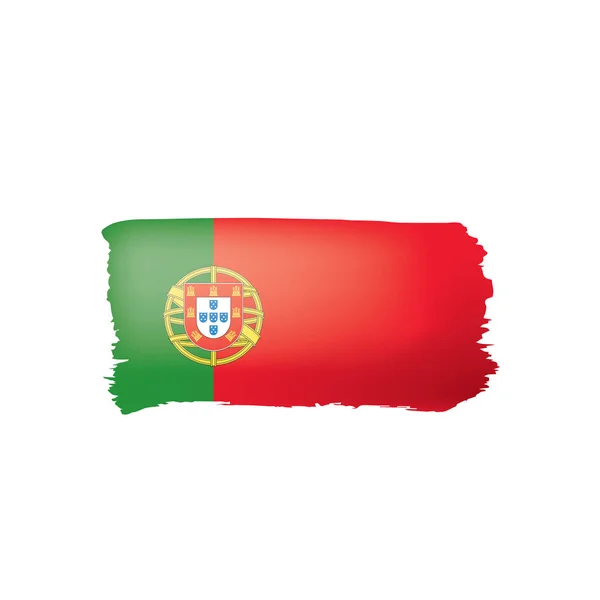 Bandera de Portugal, ilustración vectorial sobre fondo blanco . — Vector de stock