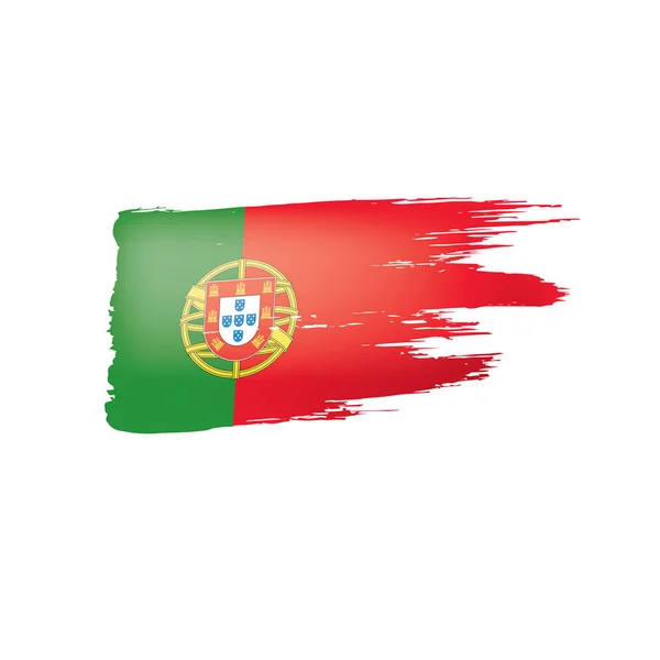 Bandeira de Portugal, ilustração vetorial sobre fundo branco . — Vetor de Stock