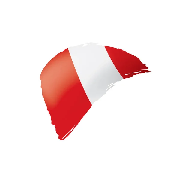 ペルー国旗、白の背景にベクトル画像. — ストックベクタ