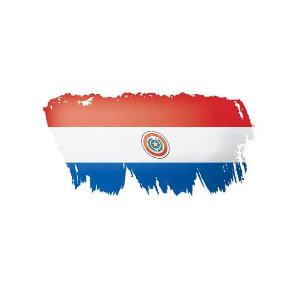 Drapeau du Paraguay, illustration vectorielle sur fond blanc . — Image vectorielle