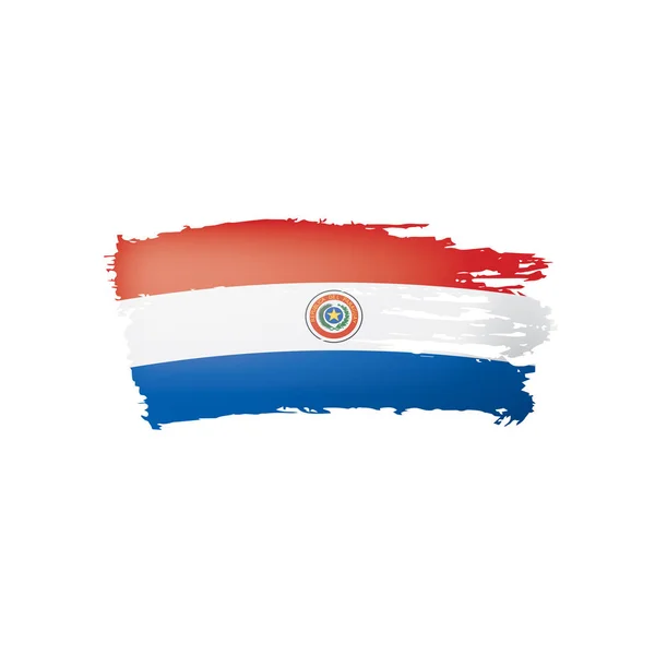 Прапор Парагваю, Векторні ілюстрації на білому фоні. — стоковий вектор