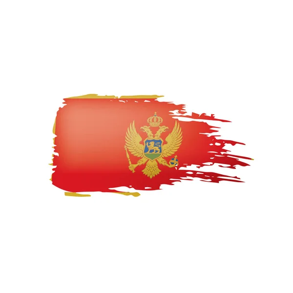 Флаг Черногории, векторная иллюстрация на белом фоне. — стоковый вектор