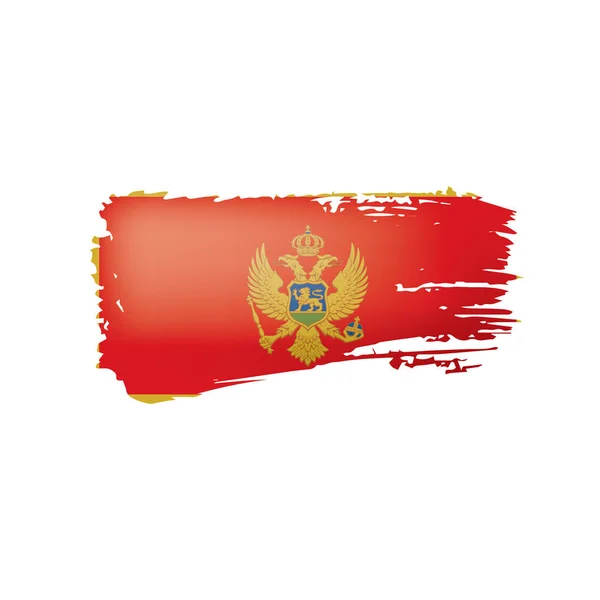 Montenegro flag, vector illustration on a white background. — Stock Vector