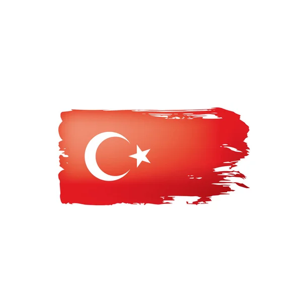 Bandeira da Turquia, ilustração vetorial sobre um fundo branco . —  Vetores de Stock