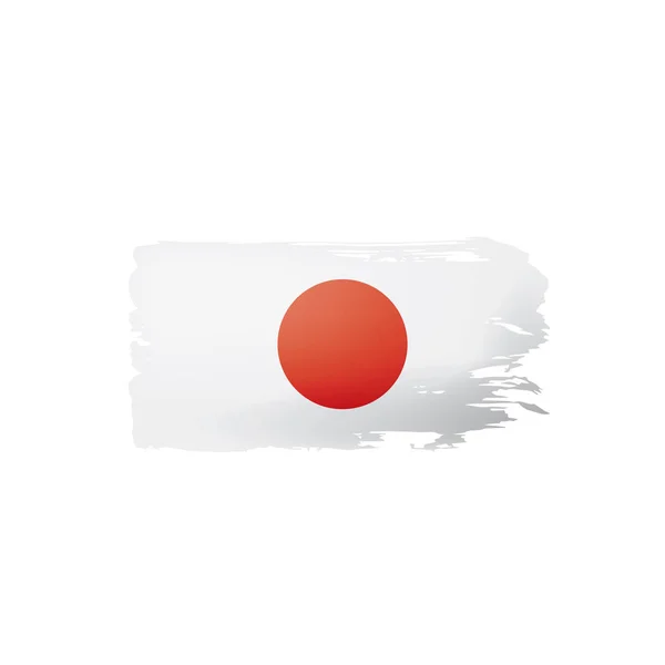 Japan-Flagge, Vektorabbildung auf weißem Hintergrund. — Stockvektor