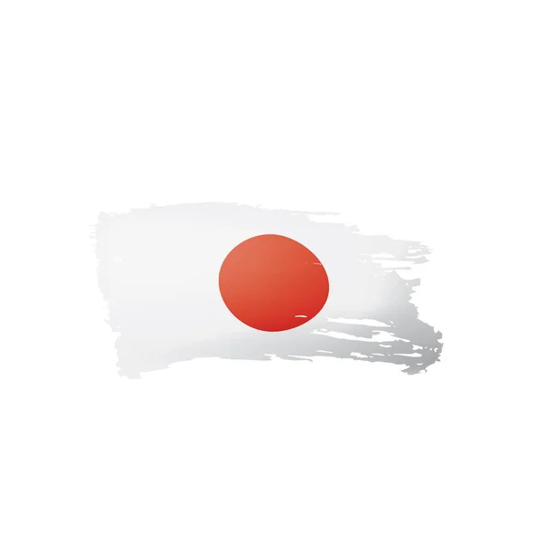 Japan-Flagge, Vektorabbildung auf weißem Hintergrund. — Stockvektor