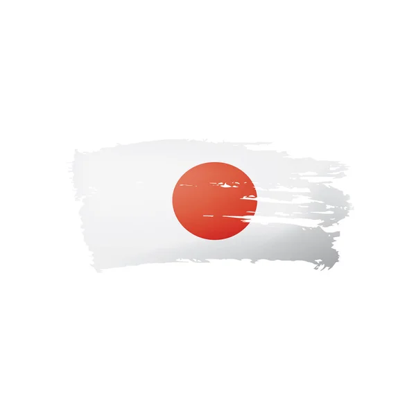 Bandera de Japón, ilustración vectorial sobre fondo blanco. — Vector de stock