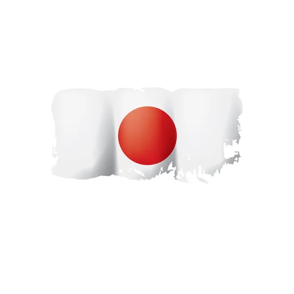 Bandeira do Japão, ilustração vetorial sobre um fundo branco . —  Vetores de Stock