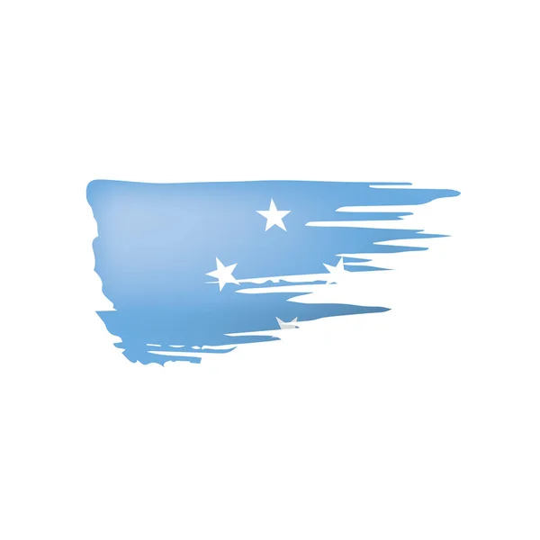 Estados Federados Bandeira da Micronésia, ilustração vetorial sobre fundo branco . — Vetor de Stock