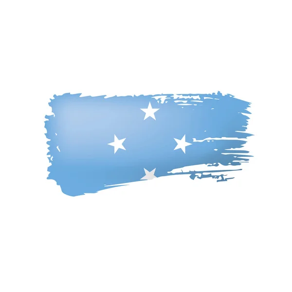 Estados Federados Micronesia flag, vector illustration on a white background . — Vector de stock