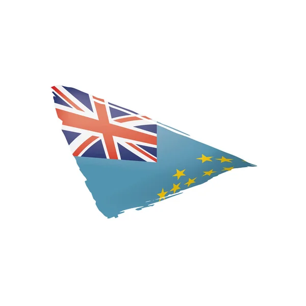 Bandeira de Tuvalu, ilustração vetorial sobre um fundo branco . — Vetor de Stock
