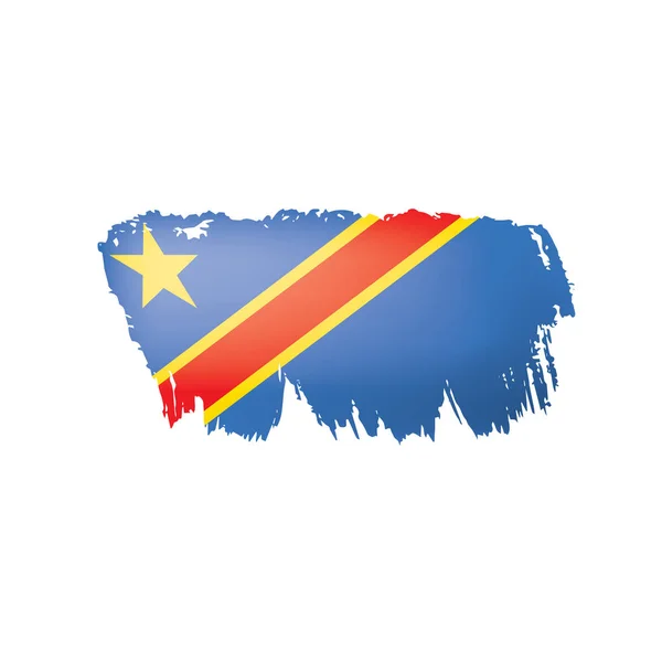 Demokratyczna Republika Konga, ilustracja wektora na białym tle. — Wektor stockowy