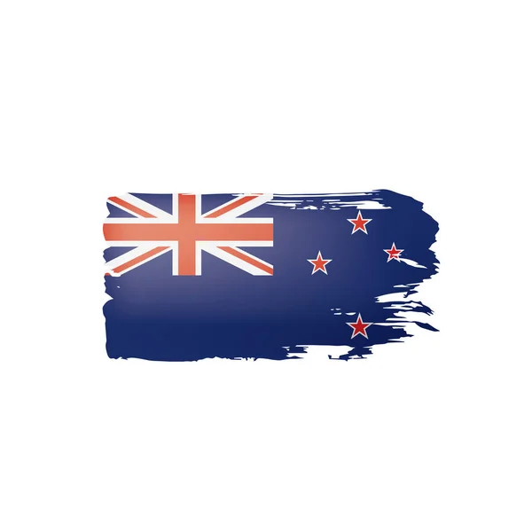 Bandeira da Nova Zelândia, ilustração vetorial sobre um fundo branco . — Vetor de Stock