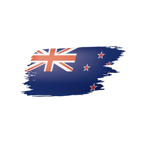 New Zealands flag, vektorillustration på hvid baggrund. – Stock-vektor