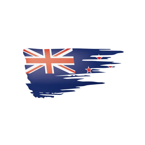 Nový Zéland vlajka, vektorové ilustrace na bílém pozadí. — Stockový vektor