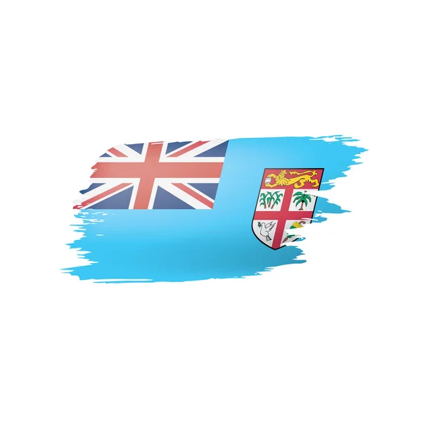 Bandera de Fiji, ilustración vectorial sobre fondo blanco . — Vector de stock