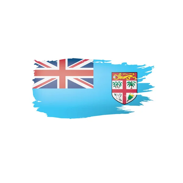 De vlag van Fiji, vectorillustratie op een witte achtergrond. — Stockvector