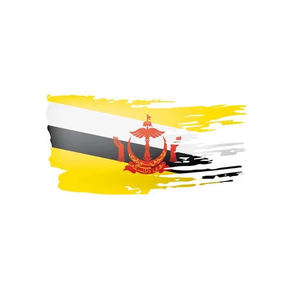 Brunei flag, vector illustration on a white background. — Stock Vector
