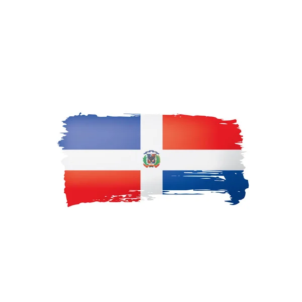 Dominicana flagga, vektorillustration på vit bakgrund. — Stock vektor