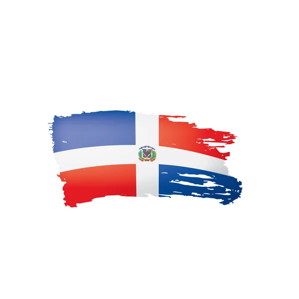 Dominicana vlag, vectorillustratie op een witte achtergrond. — Stockvector