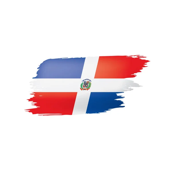 Bandeira dominicana, ilustração vetorial sobre um fundo branco . — Vetor de Stock