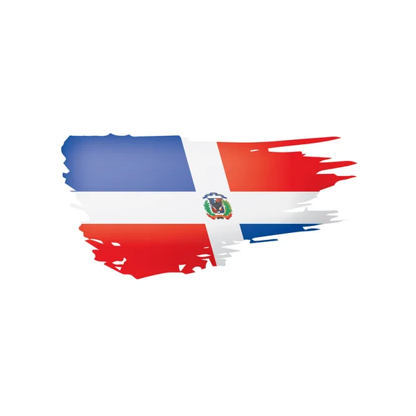 Bandera Dominicana, ilustración vectorial sobre fondo blanco . — Archivo Imágenes Vectoriales