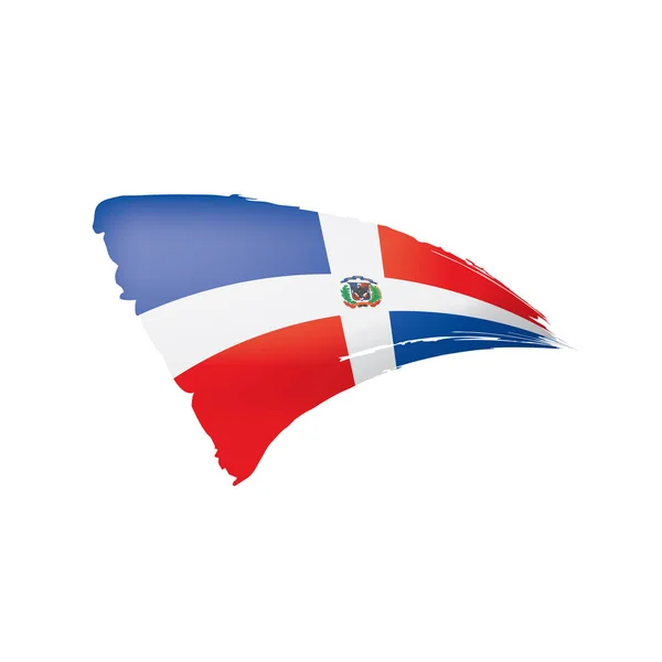 Σημαία dominicana, εικονογράφηση διάνυσμα σε λευκό φόντο. — Διανυσματικό Αρχείο
