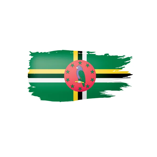 Bandera de Dominica, ilustración vectorial sobre fondo blanco. — Vector de stock