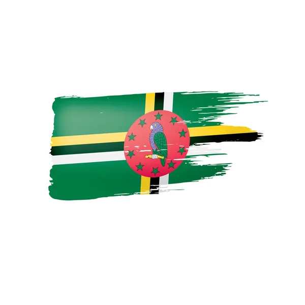 Dominica bayrağı, beyaz arkaplanda vektör illüstrasyonu. — Stok Vektör