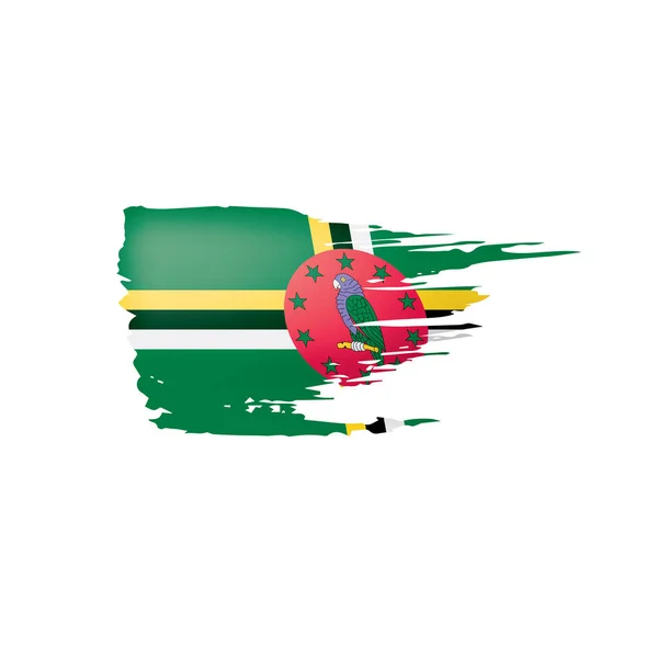 Dominica flag, vector illustration on a white background. — Stock Vector