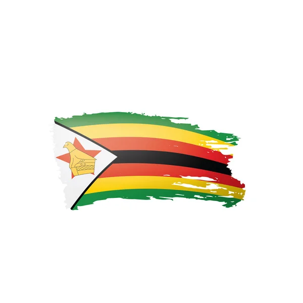 Bandeira do Zimbabué, ilustração vetorial sobre um fundo branco . —  Vetores de Stock