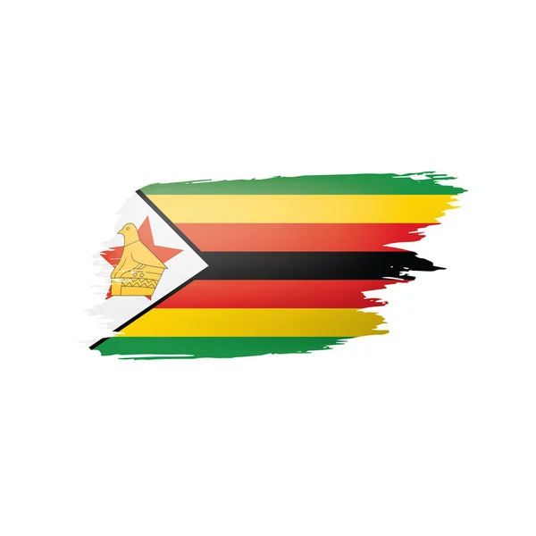 Zimbabwe bandiera, illustrazione vettoriale su sfondo bianco. — Vettoriale Stock