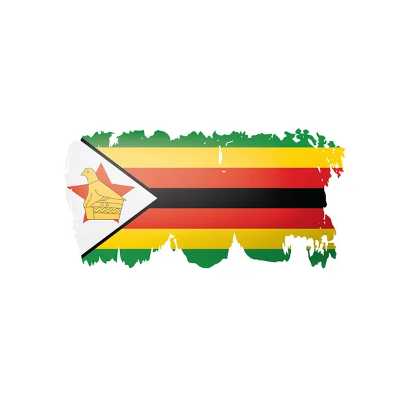 Bandeira do Zimbabué, ilustração vetorial sobre um fundo branco . —  Vetores de Stock