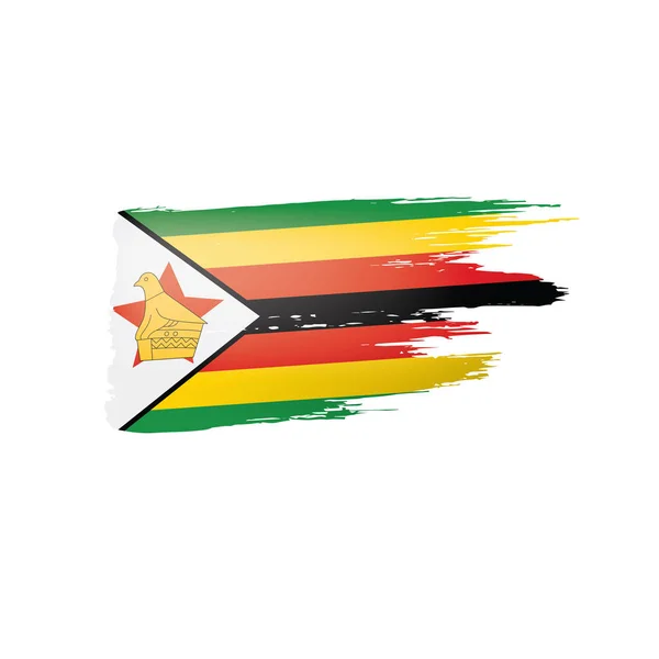 Drapeau du Zimbabwe, illustration vectorielle sur fond blanc. — Image vectorielle