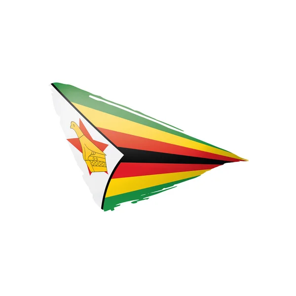 Zimbabwe flag, vector illustration on a white background. — Stock Vector