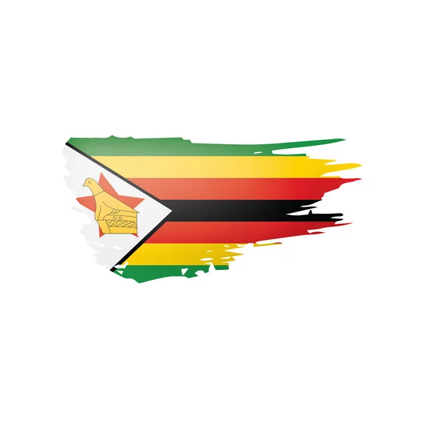 Zimbabwe vlag, vector illustratie op een witte achtergrond. — Stockvector