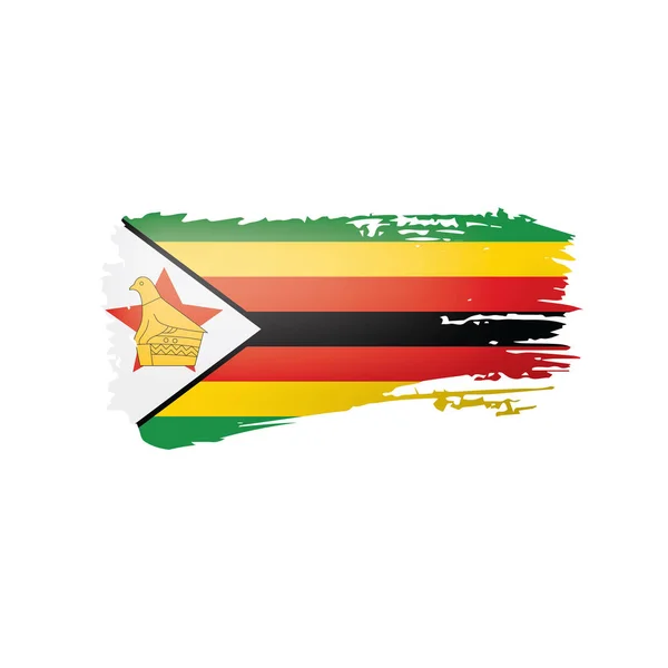 Zimbabwe bandiera, illustrazione vettoriale su sfondo bianco. — Vettoriale Stock
