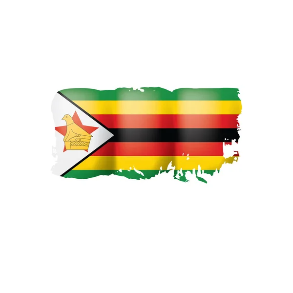 Прапор Зімбабве, зображення на білому тлі. — стоковий вектор