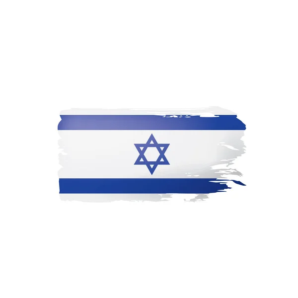 Bandeira de Israel, ilustração vetorial sobre um fundo branco . — Vetor de Stock