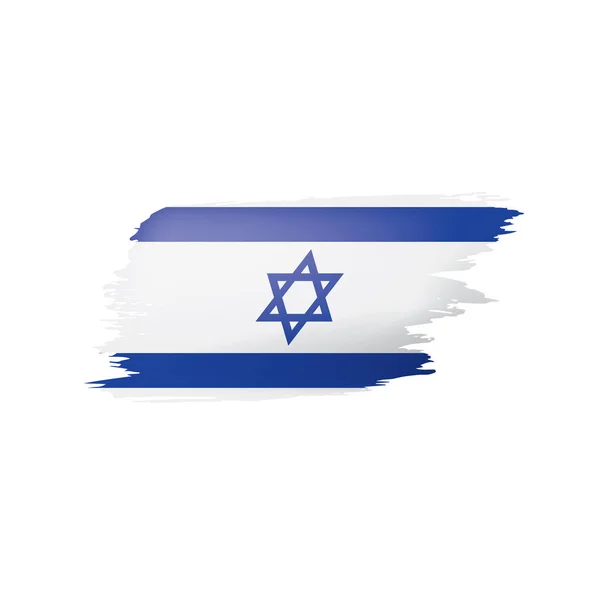 Bandeira de Israel, ilustração vetorial sobre um fundo branco . — Vetor de Stock