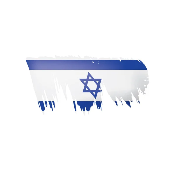 Bandera de Israel, ilustración vectorial sobre fondo blanco . — Archivo Imágenes Vectoriales
