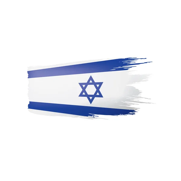 Israele bandiera, illustrazione vettoriale su sfondo bianco . — Vettoriale Stock