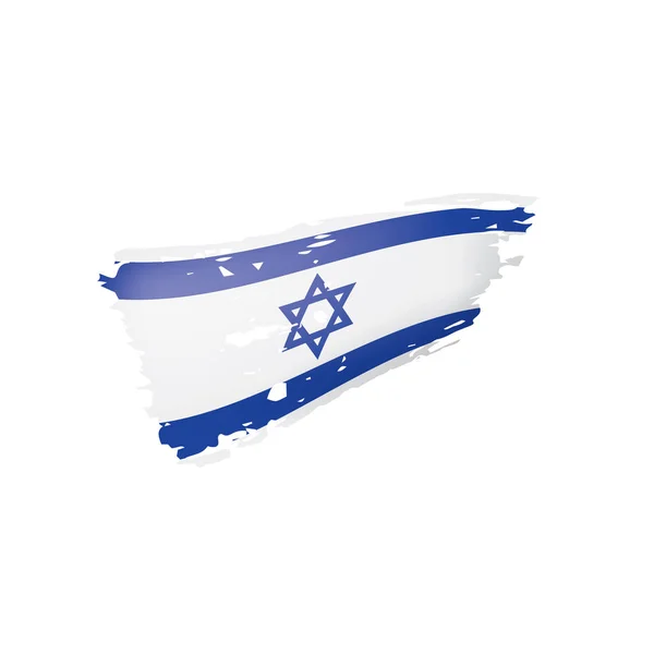 Bandeira de Israel, ilustração vetorial sobre um fundo branco . — Vetor de Stock