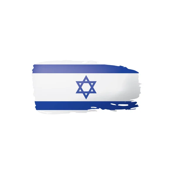 Bandeira de Israel, ilustração vetorial sobre um fundo branco . — Vetor de Stock