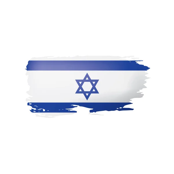 Bandeira de Israel, ilustração vetorial sobre um fundo branco . — Vetor de Stock
