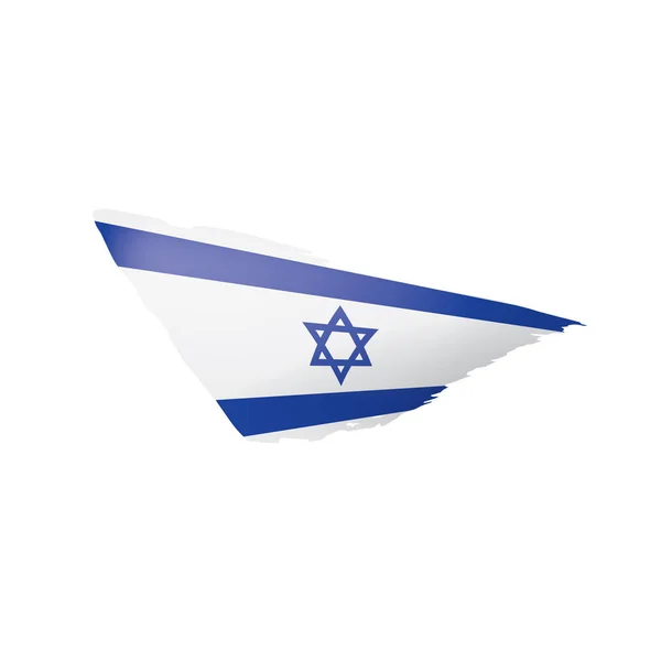 Israel vlag, vector illustratie op een witte achtergrond. — Stockvector